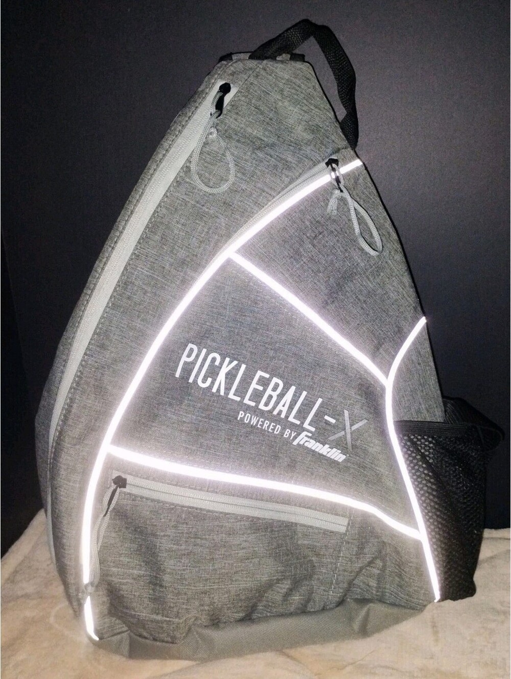 Franklin Sports Pickleball Sling Bag Grey Fence Hook Portable NWOT